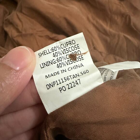 DISSH Wrap Dress Brown Long Sleeve Midi Tie Waist Shoulder Pads - Picture 12 of 15